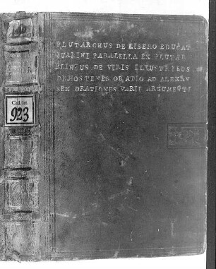 Plutarchi de liberorum educatione liber [u.a.] - BSB Clm 923