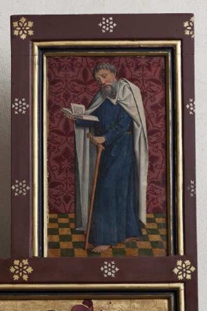 Passionsaltar — Passion und Auferstehung Christi — Rechter Flügel: Nach der Kreuzigung — Paulus von Theben