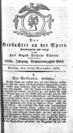 46. Stueck, 12. November 1832