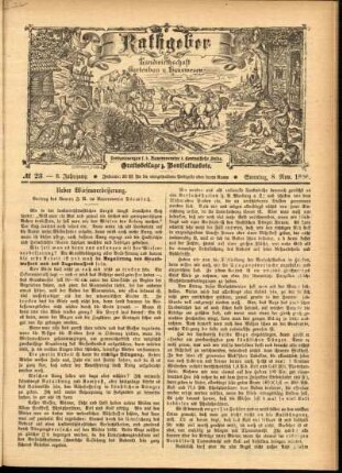 Ausgabe vom Sonntag, den 08. November 1896.