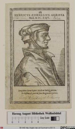 Bildnis Heinrich Cornelius (eig. Heinrich Cornelis) Agrippa von Nettesheim