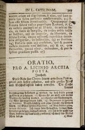 Oratio, Pro A. Licinio Archia Poeta.