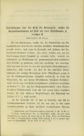 I.9. Untersuchungen über den Grad der Genauigkeit, welcher bei Holzmassenaufnahmen mit Hülfe nur eines Probestammes zu erreichen ist