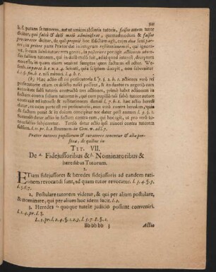 Tit. VII. De ... Fideiussoribus & b. Nominatoribus & heredibus Tutorum.