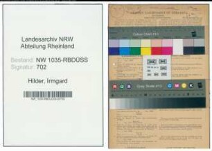 Entnazifizierung Irmgard Hilder , geb. 29.09.1921 (Kaufmaennische Angestellte)