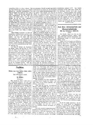 Aus dem Jahresbericht der Oberschulbehörde für das Schuljahr 1891/92 : (Schluß)