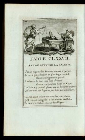Fable CLXXVII. Le Fou Qui Vend La Sagesse.