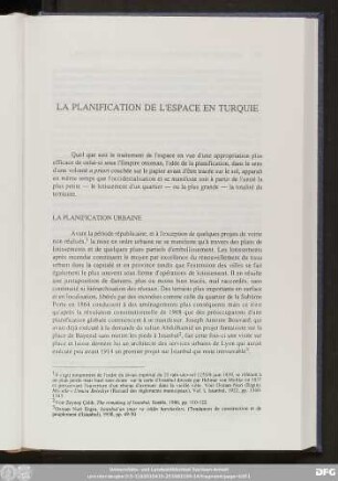 La Planification De L'Espace En Turquie