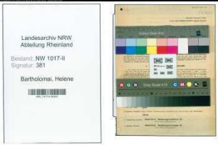 Entnazifizierung Helene Bartholomai , geb. 02.03.1903 (Lebensmittelhaendlerin)