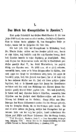 Das Werk der Evangelisation in Spanien