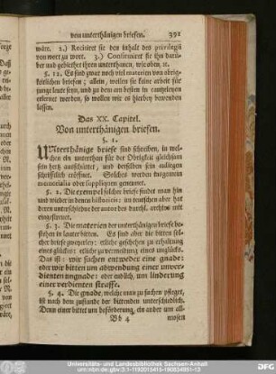 Das XX. Capitel. Von unterthänigen briefen.