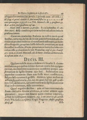 Decis III.