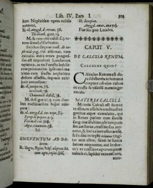Caput V. De Calculo Renum.