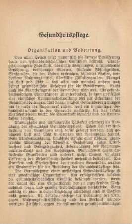 Gesundheitspflege.