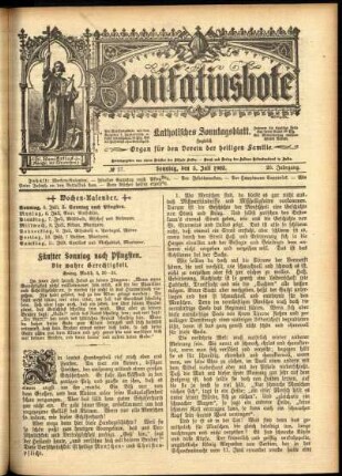 Erste Ausgabe vom Sonntag, den 05. Juli 1903.