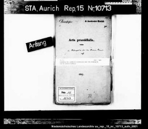 Handakten des Landdrosten Bacmeister über die Stübergeld und die Armenstrandkasse