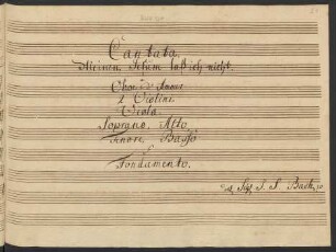 Meinen Jesum lass ich nicht. Auszüge; V (4), Coro, orch; BWV 124/1