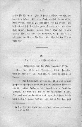 96. An Caroline Flachsland.
