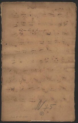 Ach wo bin ich hingeraten - Mus.2-E-587 : S, strings, bc, fl