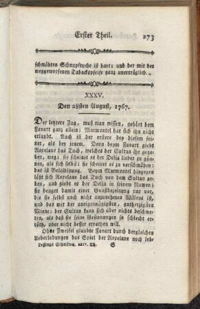 XXXV. Den 28sten August, 1767