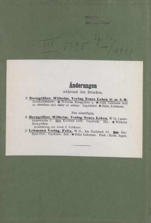 Änderungen während des Druckes