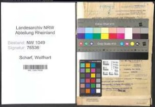 Entnazifizierung Wolfhart Scharf , geb. 08.03.1907 (Ingenieur)