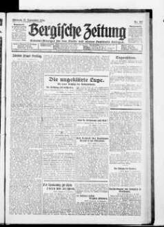 Bergische Zeitung. 1922-1935