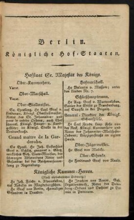 Königliche Hof-Staaten