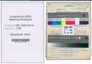 Entnazifizierung Heinz Owczarzak , geb. 04.06.1920 (Bahnpolizist)