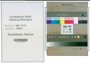 Entnazifizierung Heinrich Monderkamp , geb. (Friseur)