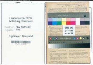 Entnazifizierung Bernhard Eigemeier , geb. 23.02.1910 (Arbeiter)