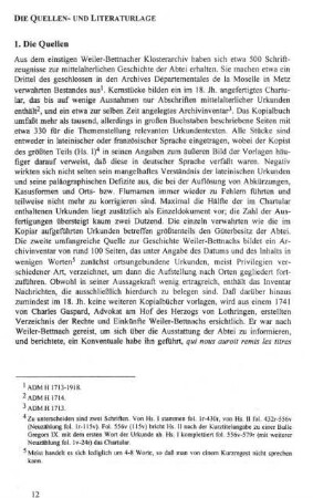 Die Quellen- und Literaturlage