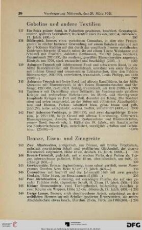 Gobelins und andere Textilien (Nr. 337-342)