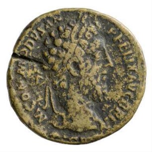 Münze, Sesterz, 187 - 188 n. Chr.