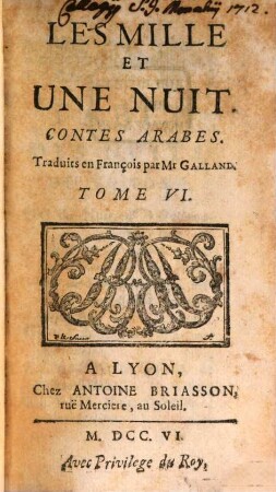 Les Mille Et Une Nuit : Contes Arabes, 6