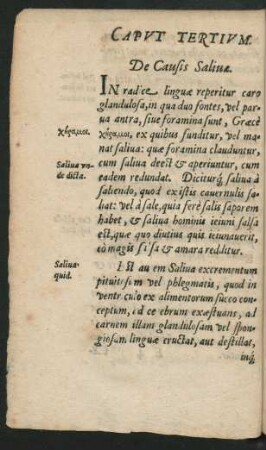 Caput Tertium. De Causis Salivae.