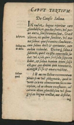 Caput Tertium. De Causis Salivae.
