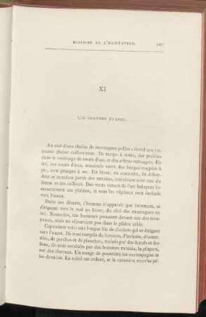 XI. Les grandes étapes.