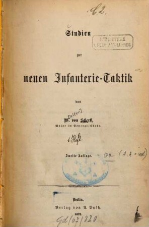 Studien zur neuen Infanterie-Taktik, 4