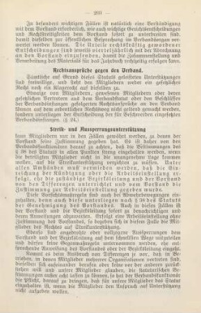 Rechtsansprüche gegen den Verband.