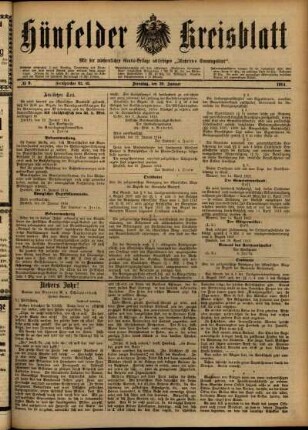 Ausgabe vom Dienstag, den 20. Januar 1914.
