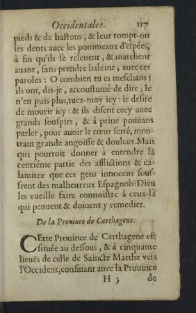 De la Province de Carthagene.