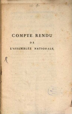 Compte Rendu De L'Assemblée National