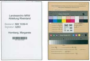 Entnazifizierung Margarete Hornberg , geb. 04.09.1919 ()
