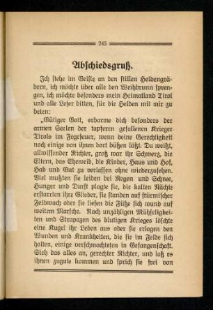 245-248, Abschiedsgruß