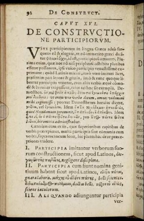 Caput XVI. De Constructione Participiorum.