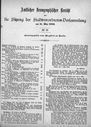 No 19, 11. Mai 1882