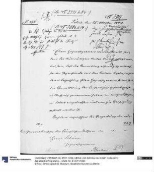 Erwerbung: I/15/1885: I D 6557-7099, Ethnol. von ...