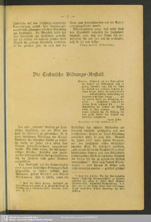 Die Technische Bildungs-Anstalt