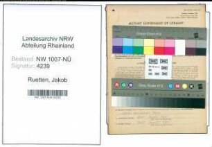 Entnazifizierung Jakob Ruetten , geb. 22.03.1894 (Schmied)